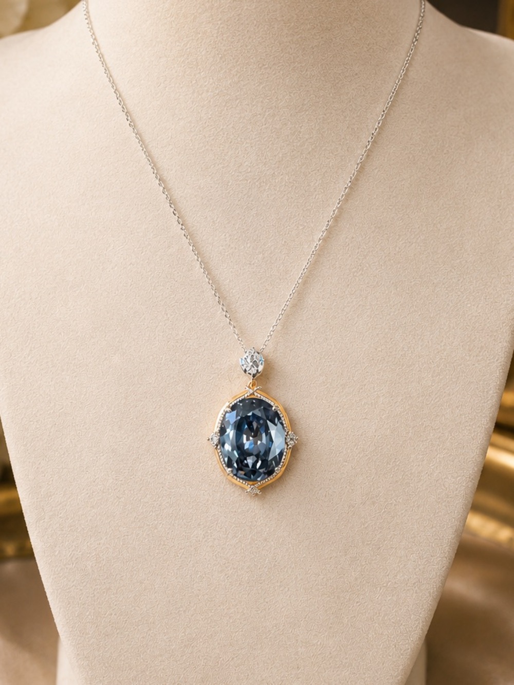 ‼️PRICE IS FIRM ‼️14k 60ct Blue Spinel Pendant - Picture 7 of 13